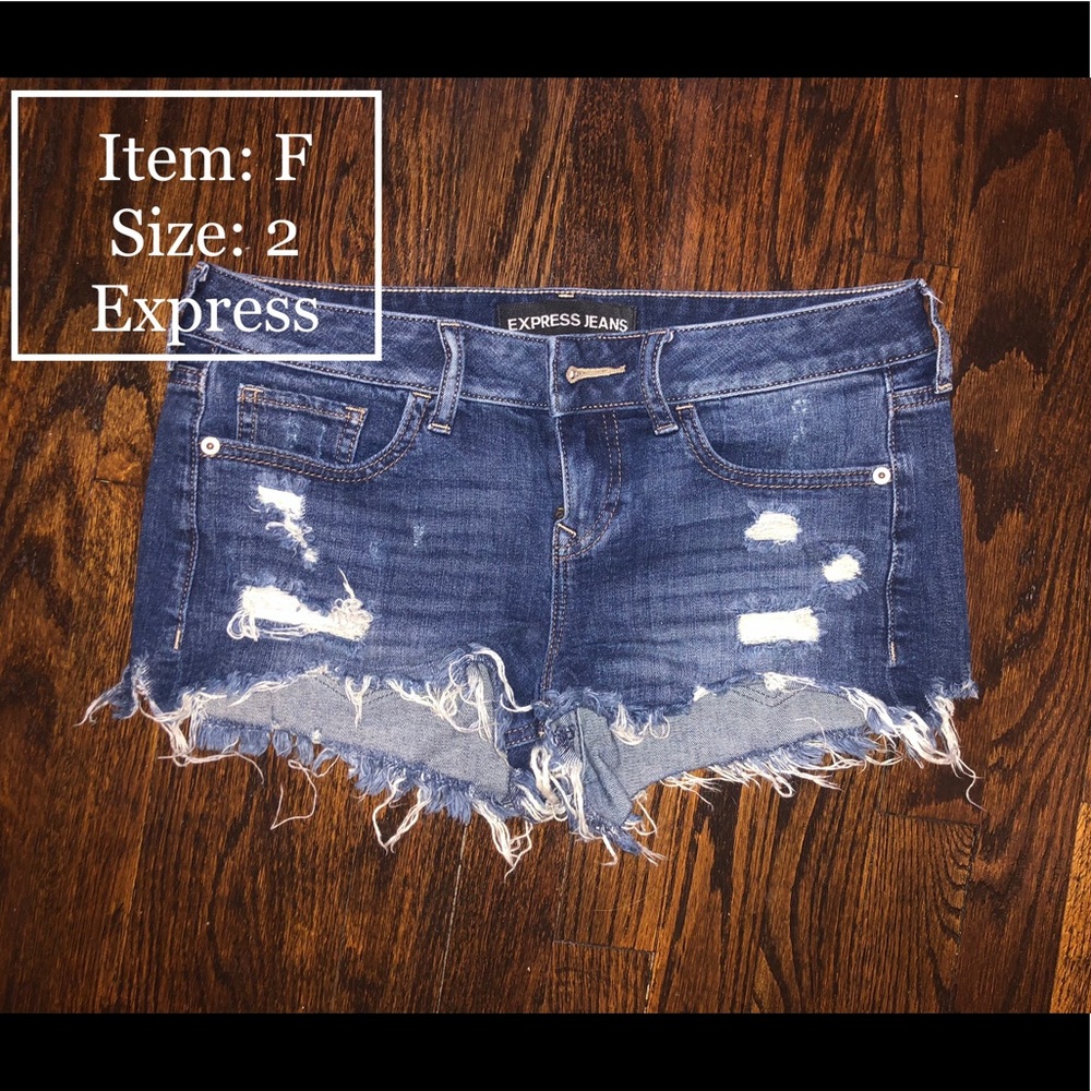 Express denim shorts